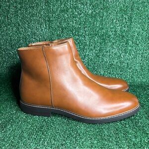 NEW - Kenneth Cole Reaction Ely Vegan Leather Zipper Chelsea Boot Men's Size 13